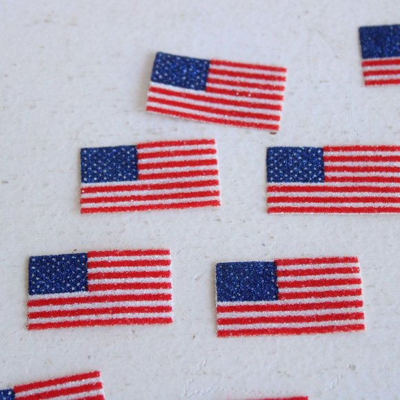 Vintage Flag Patches / American Flag Iron On 1.25" Wide - Picture 3 of 10